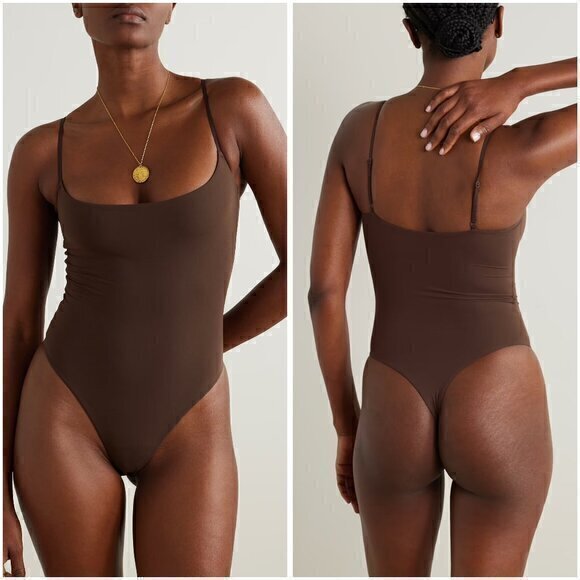 SKIMS Fits Everybody Cami Thong Bodysuit in Cocoa Size 4X NWOT - Picture 1 of 8